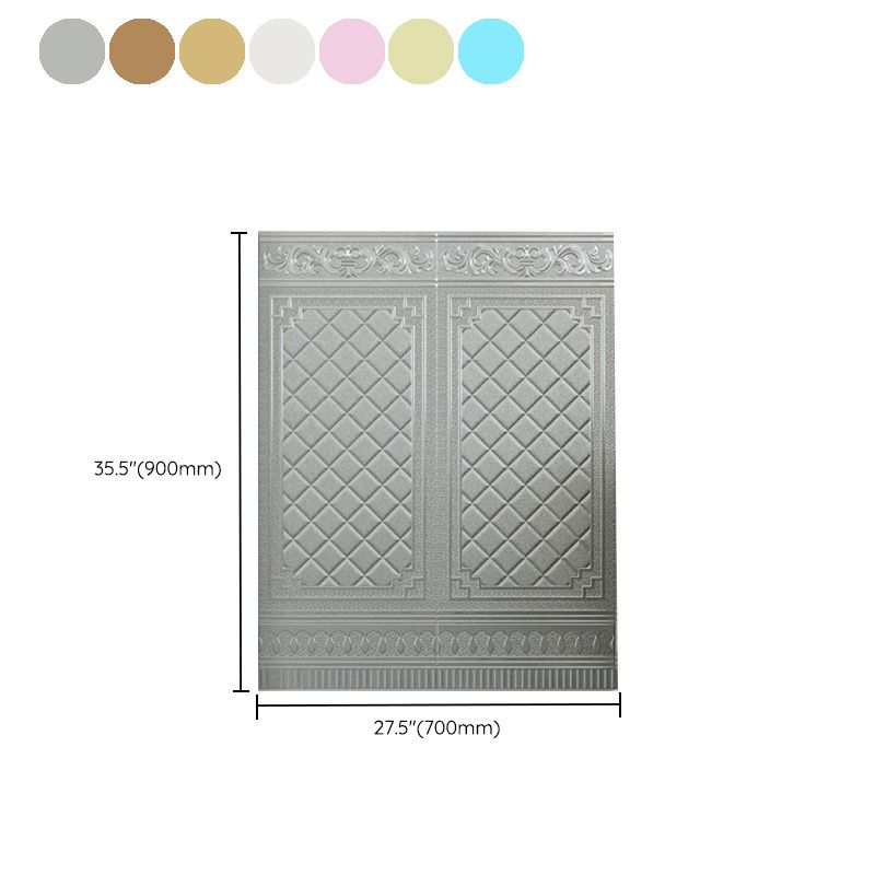 Glam Style Wall Cladding Living Room Peel and Stick 3D Embossed Waterproof Wall Cladding