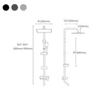 Shower System Wall Mount Adjustable Spray Pattern Shower Arm Shower Set with Shower Hose