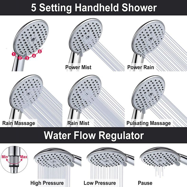 Square Shape Double Shower Heads Modern Home Metal Double Shower Heads