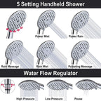 Square Shape Double Shower Heads Modern Home Metal Double Shower Heads