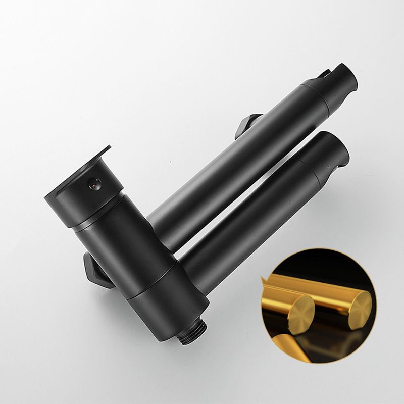 Modern Bathtub Edge Piece Single-Lever Wall-Mounted Bathtub Faucet with Hand Shower