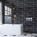 Modern rectangular Peel and Stick backsplash tile PVC wallpaper