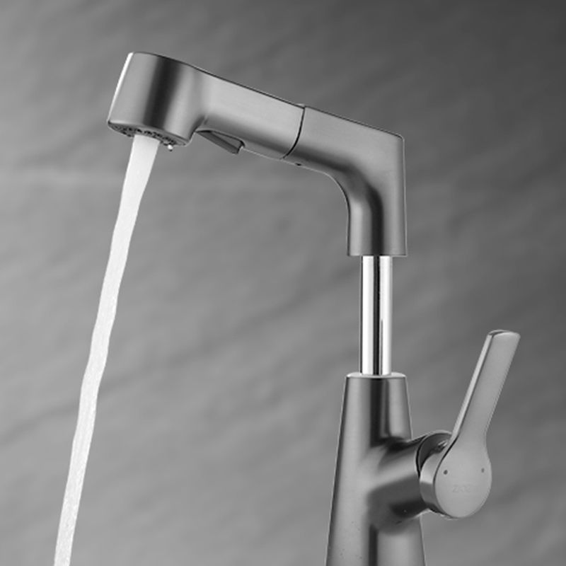 Swivel Spout Sink Faucet Brass Bathroom Low Arc Mixer