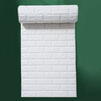 Modern wall-ceiling element for sticking with 3D embossing in white