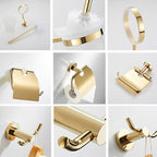 4 Pieces Traditional Bathroom Accessory Set Brass Bathroom Set in Matte Gold