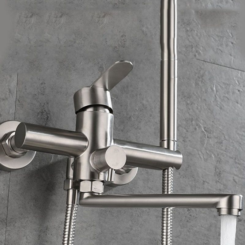Bathroom Bathtub Faucet Lever Handheld Shower Bathtub Faucet
