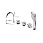 Contemporary Style Bathroom Faucet Metal Deck Mounted Bathroom Faucet