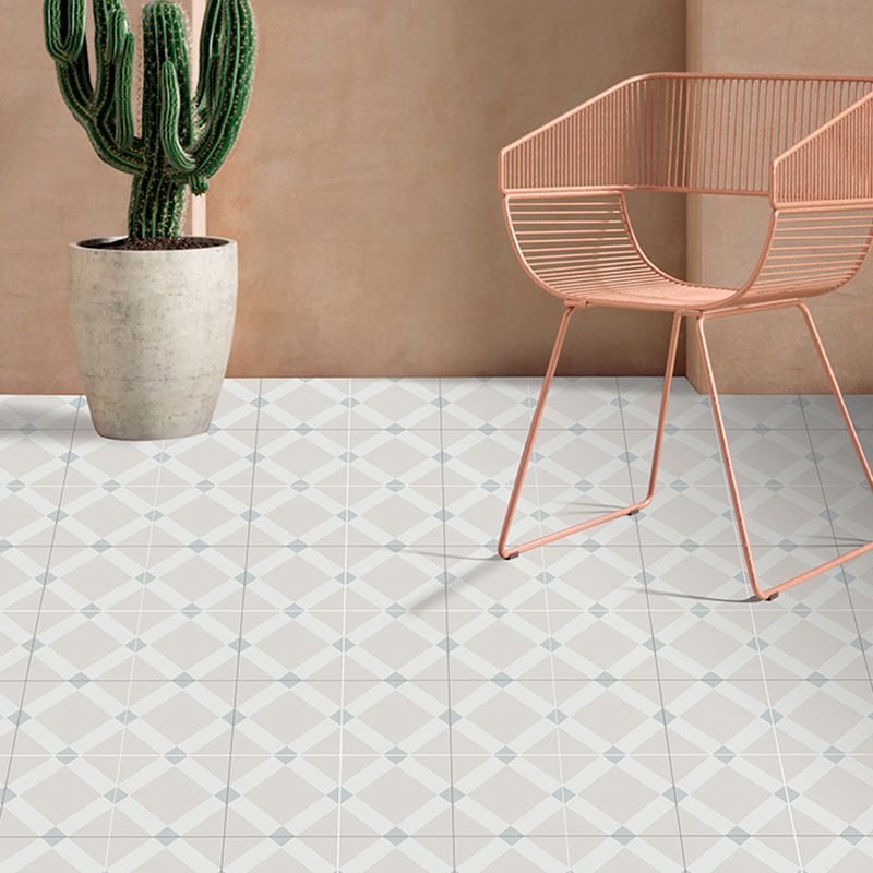 Indoor Vinyl Floor Peel and Stick Square Print Waterproof Vinyl Floor