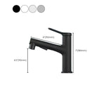 Pull-out simple bathroom sink tap 1 hole single lever faucet
