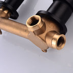 Lever handles Wall-mounted bathroom faucet High-arch sink faucet