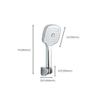 Square Handheld Shower Head Modern Wall Mounted Handheld Shower Head
