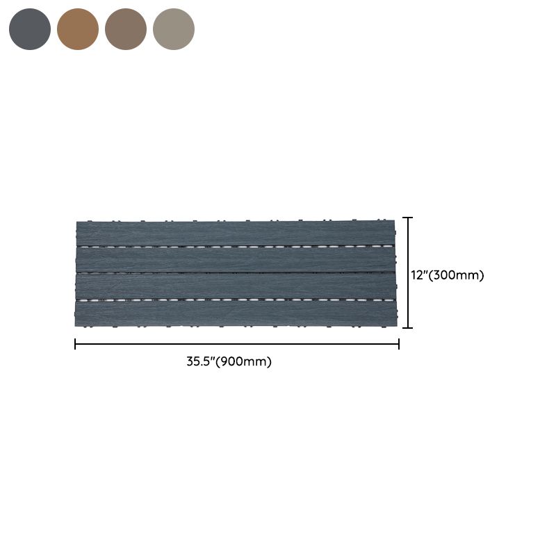 Modern Floor Tiles Outdoor Waterproof Rectangular Wood Decking