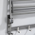 Contemporary Gray Bathroom Hardware Set Bathroom Shelf/Towel Bar Including Bathroom Set