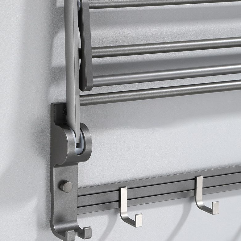 Contemporary Gray Bathroom Hardware Set Bathroom Shelf/Towel Bar Including Bathroom Set