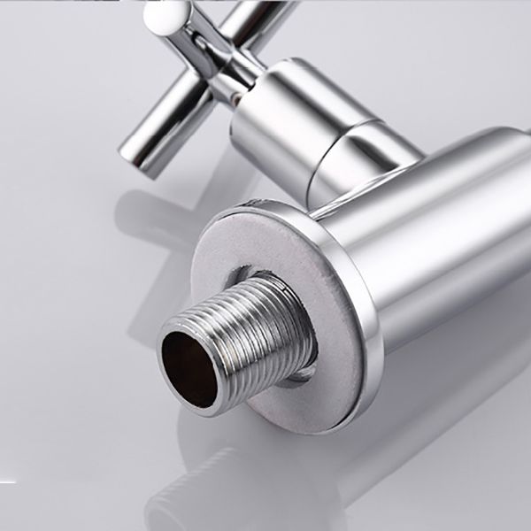 Glam Wall-mounted Bathroom Faucet Copper Single Handle Low Arc Basin Faucet for Bathroom