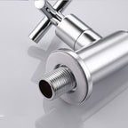 Glam Wall-mounted Bathroom Faucet Copper Single Handle Low Arc Basin Faucet for Bathroom