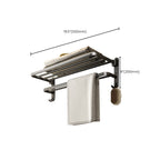 Contemporary Bathroom Accessory Set Gray Aluminum Bathroom Shelf/Towel Rack/Bathtub Hook