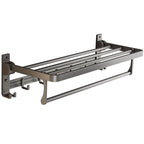 Gray Aluminum Bathroom Accessory Set Contemporary Bathroom Shelf
