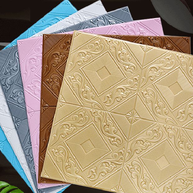 Modern Tin Backsplash Cover Three-Dimensional Printing Wall Ceiling Panel