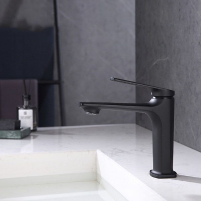 Modern faucet brass lever handles low arc sink bathroom faucet