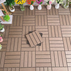 Waterproof Decking Board Strips Composite Square Outdoor Decking Tile Terrace