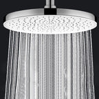Round Fixed Shower Head High Flow Aerated Wall Mount Shower Head