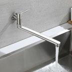 Kitchen faucet pot filling valve single handle swivel stainless steel kitchen faucet