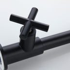Widely used wall-mounted bathroom sink faucet cross handle low arch faucet