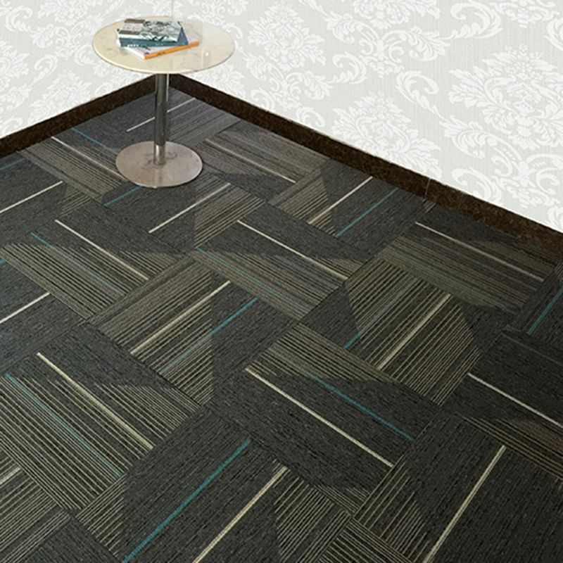 Dark Color Level Loop Carpet Tile Non-Slip Self-Adhesive Indoor Office Carpet Tiles
