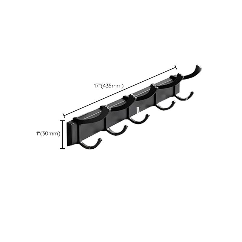 Modern Aluminum Bathroom Accessory Set Matte Black Bathroom Shelf/Towel Holder/Paper Holder