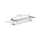 Polished Chrome Modern Bathroom Accessory Set Silver Towel Holder/Bath Shelf