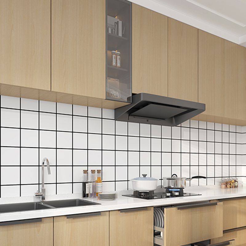Modern Peel and Stick Tile PVC Rectangular 10 Pack Peel & Stick Field Tile for the Kitchen