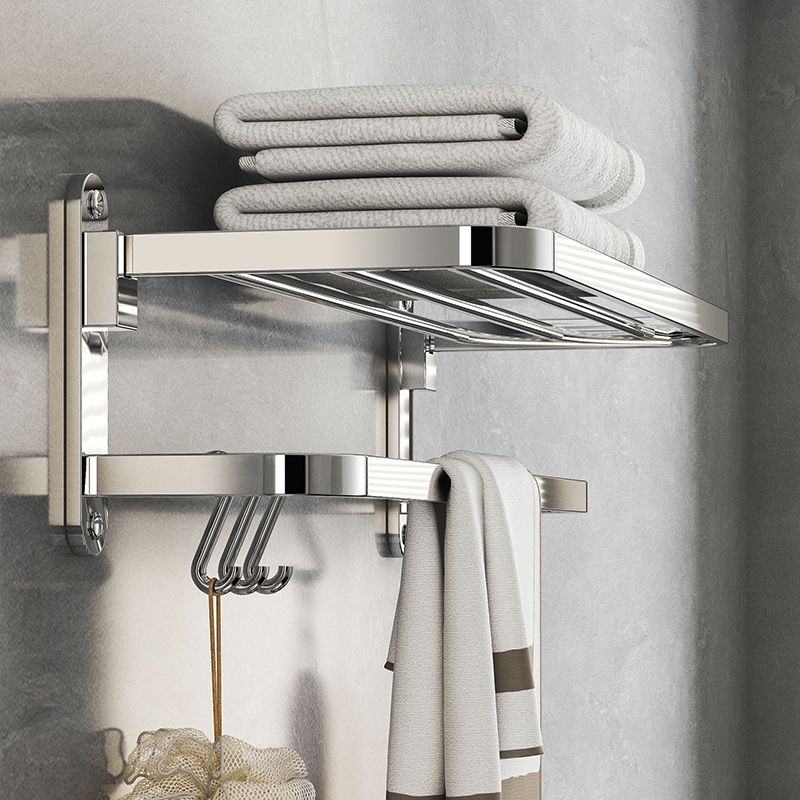 Chrome Modern Bathroom Hardware Set Stainless Steel Towel Hook/Towel Rail & Bathroom Shelf