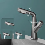 Modern Vessel Sink Faucet Brass Lever Handles Swivel Spout Sink Faucet