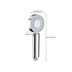 Contemporary Wall-Mounted Shower Head Combination Chrome Round Hand Shower