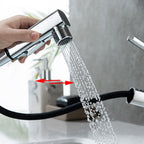 Contemporary Vessel Sink Faucet Copper Single Handle Low Arc Pull Down Vessel Faucet