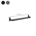 Modern Bathroom Accessory Set Matte Black/Grey Bathroom Shelf/Towel Holder & Paper Holder