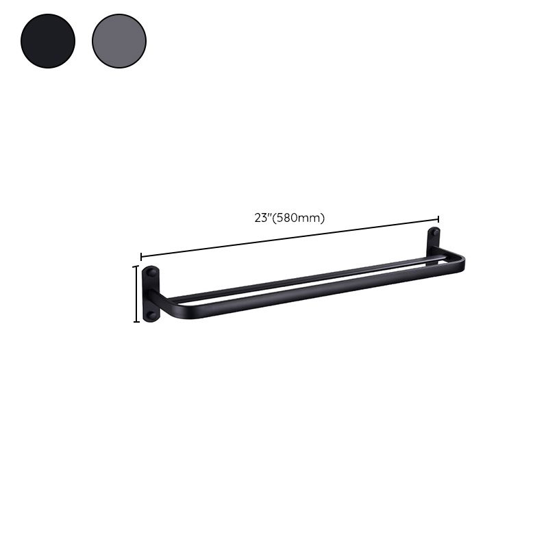 Modern Bathroom Accessory Set Matte Black/Grey Bathroom Shelf/Towel Holder & Paper Holder