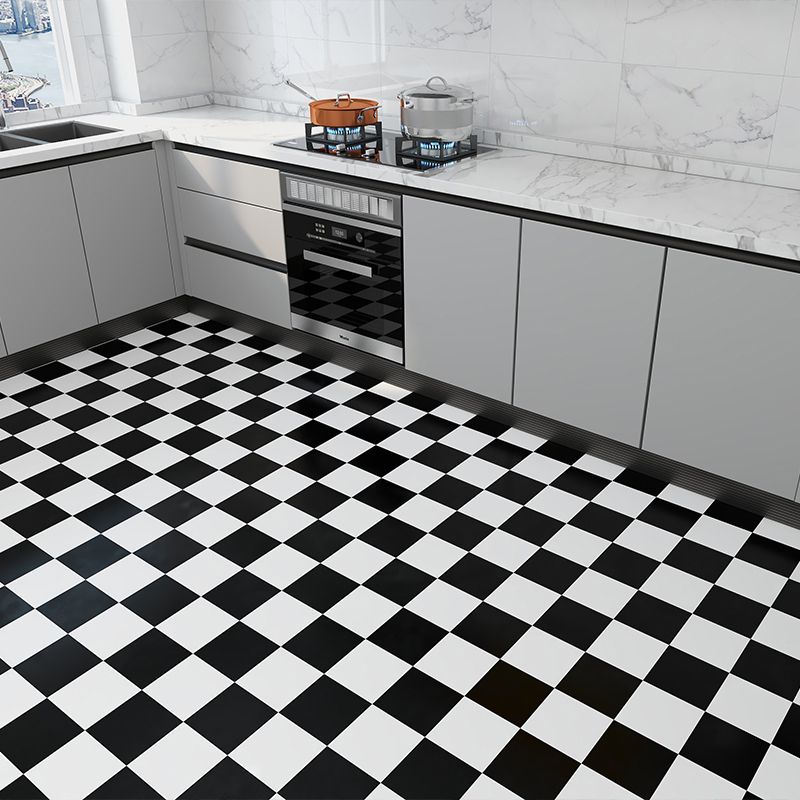 Modern vinyl floor planks for peeling and sticking Geometrically printed PVC flooring