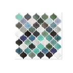 Square Peel & Stick Mosaic Tiles Plastic Arabesque Peel and Stick Wall Tile