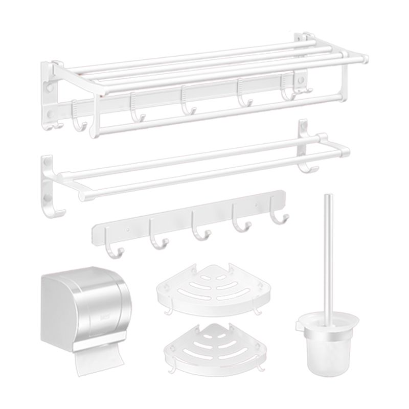 Modern Bathroom Accessories Hardware Set White Metal Bathroom Accessories Kit