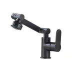 Modern sink faucet stainless steel lever handles swivel spout sink faucet