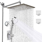 Contemporary Double Handle Shower Head High Arc Shower Head Combination in Chrome