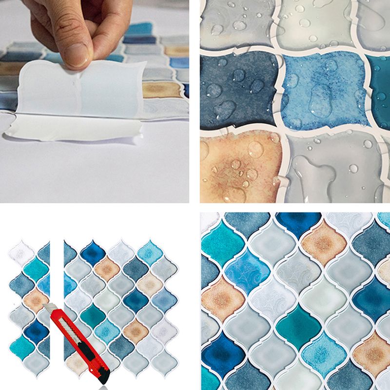 Plastic Peel & Stick Mosaic Tiles Waterproof Mosaic Tiles Wallpaper