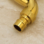 Glam Wall-mounted Bathroom Faucet Cross Handle Low Arc Round Basin Faucet