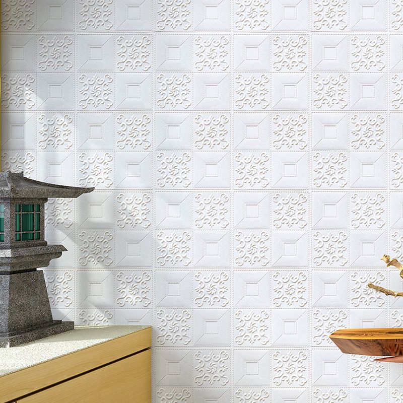 Modern Wall Panel Peel and Stick Texture Effect Design Square Wall Panel