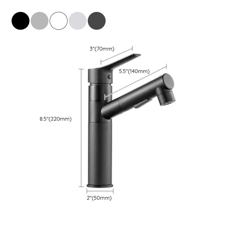Bathroom Vessel Water Faucet Lever Handle 1 Hole Vessel Sink Faucet