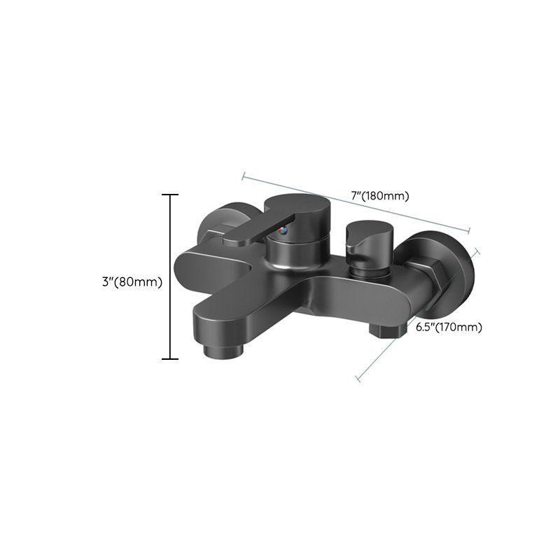 Contemporary Bath Filler Trim Wall Mounted Fixed Bath Fitting