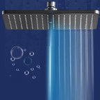 Modern rectangular shower head combo standard spray pattern with hand shower