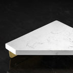 Aluminum Bathroom Corner Shelf with 31 × 21 cm Surface and 4 cm Height